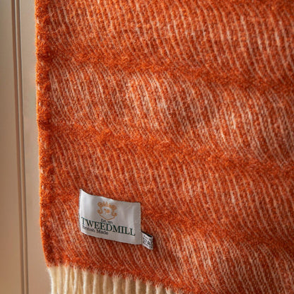 Tweedmill Pure New Wool Pumpkin Twist Throw