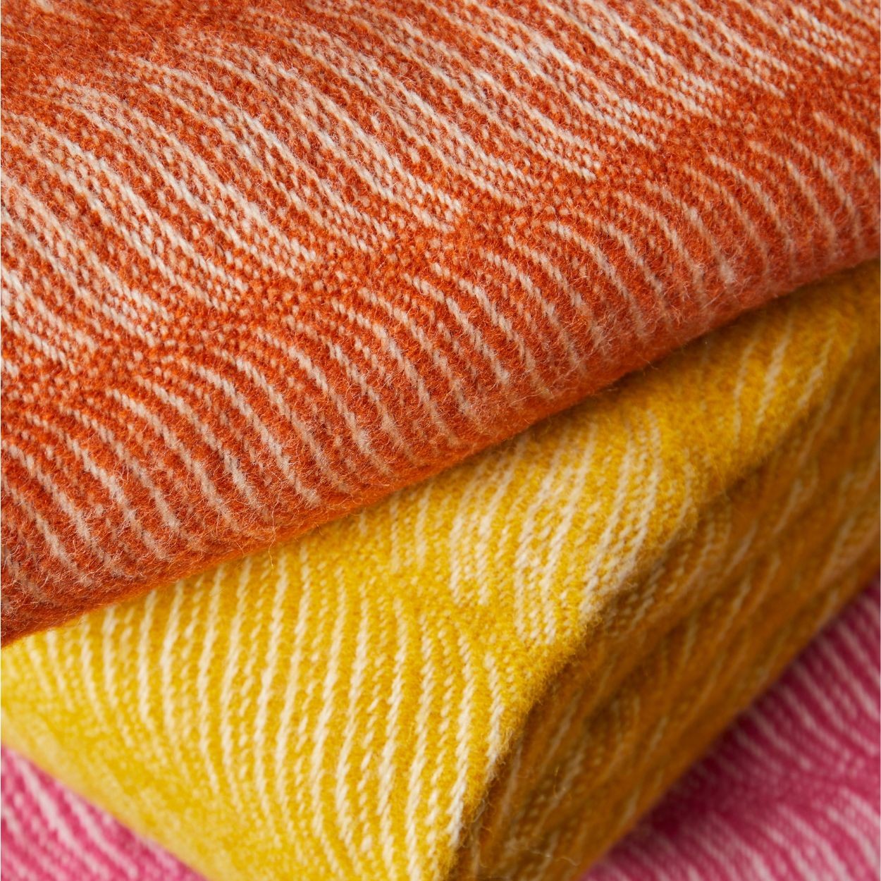 Tweedmill Pure New Wool Pumpkin Twist Throw