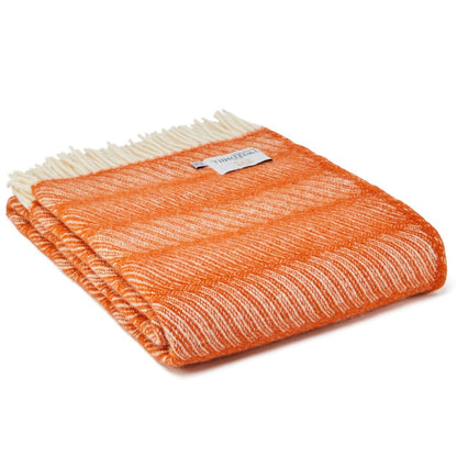 Tweedmill Pure New Wool Pumpkin Twist Throw