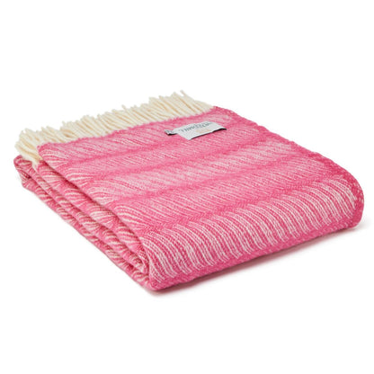 Tweedmill Pure New Wool Pink Twist Throw