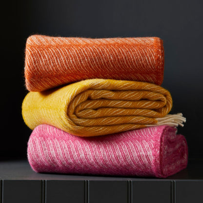 Tweedmill Pure New Wool Pink Twist Throw