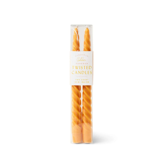 Orange Twisted Taper Candles