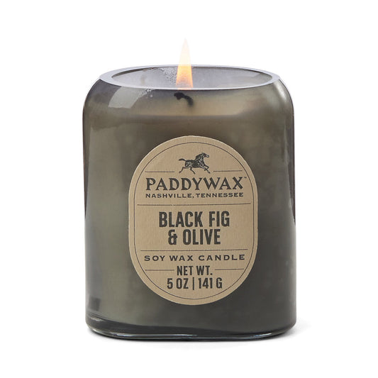 Vista Black Glass Candle -  Black Fig & Olive