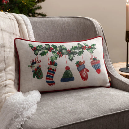 Winter Warmers Printed Rectangular Cushion