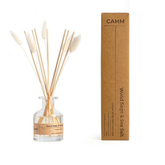 CAHM Wood Sage & Sea Salt Reed Diffuser - Clear