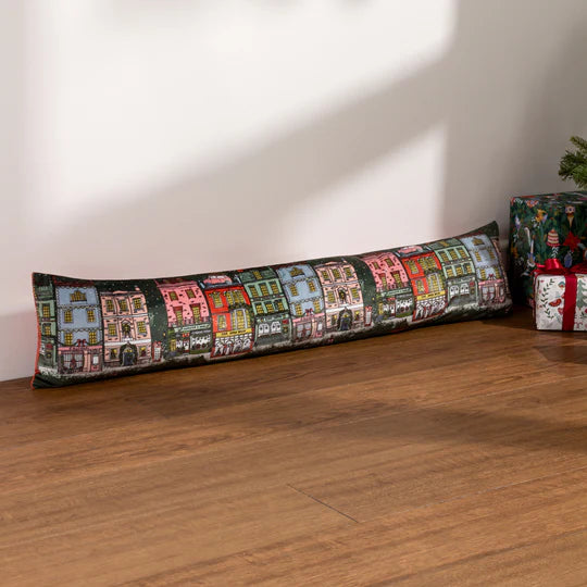 Christmas Spirit Festive Draught Excluder - Green/Red