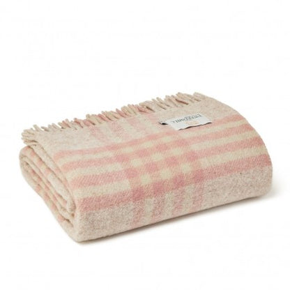 Tweedmill Hex Dusky Pink Throw